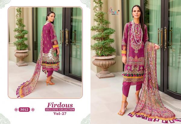 Shree Firdous Exclusive Collection Vol 27 Cotton Dupatta Pakistani Suits